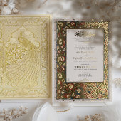 Invitation En Aluminium Mariage d'or islamique éclairé traditionnel