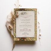 Invitation En Aluminium Mariage d'or islamique éclairé traditionnel