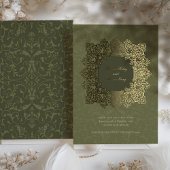 Invitation En Aluminium Mariage d'or ornemental baroque