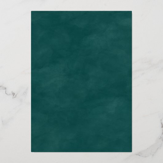 Invitation En Aluminium Mariage d'or Turquoise Abstrait moderne (Verso)