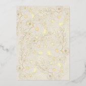 Invitation En Aluminium Mariage Doré Floral Or (Verso)
