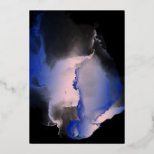 Invitation En Aluminium Mariage Dreamy Royal Blue Blush de Feuille (Verso)