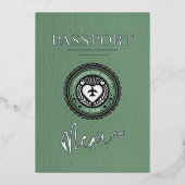 Invitation En Aluminium Mariage du passeport mexicain vert (Recto)