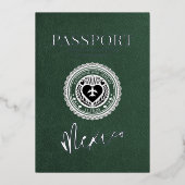 Invitation En Aluminium Mariage du passeport mexicain vert (Recto)