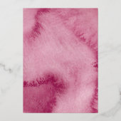 Invitation En Aluminium Mariage Dusty Rose Neige rose Aquarelle Rose Or (Verso)