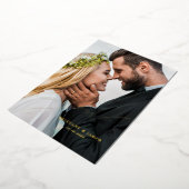 Invitation En Aluminium Mariage écrit à la main merci superposition (Rotation)