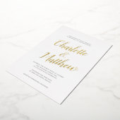 Invitation En Aluminium Mariage écriture calligraphique de nom surdimensio (Rotation)