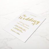 Invitation En Aluminium Mariage écriture moderne or (Rotation)
