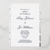 Invitation En Aluminium Mariage élégant (Recto)