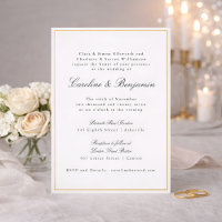Mariage Élégant Chic Classique Formel avec Bordure