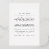 Invitation En Aluminium Mariage élégant de Courtney Monogramme (Verso)