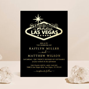 Invitation En Aluminium Mariage élégant de destination à Las Vegas