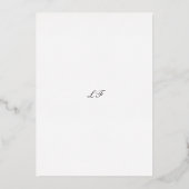 Invitation En Aluminium Mariage élégant et formel de Lori (Verso)