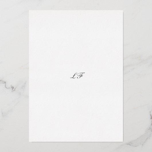 Invitation En Aluminium Mariage élégant et formel de Lori (Verso)