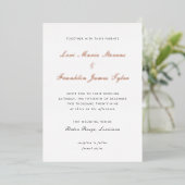 Invitation En Aluminium Mariage élégant et formel de Lori (Debout devant)