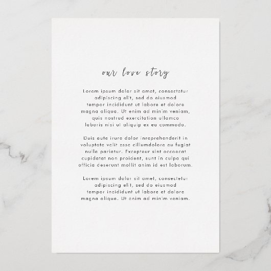 Invitation En Aluminium Mariage élégant et intemporel Enregistrer la date (Verso)