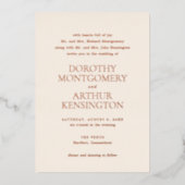 Invitation En Aluminium Mariage élégant et neutre de Terre moderne (Recto)