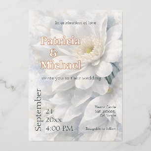 Invitation En Aluminium Mariage élégant et romantique en luxe discret d'iv