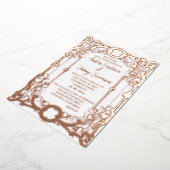 Invitation En Aluminium mariage élégant et romantique or rose  (Rotation)