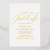 Invitation En Aluminium Mariage élégant et simple (Recto)
