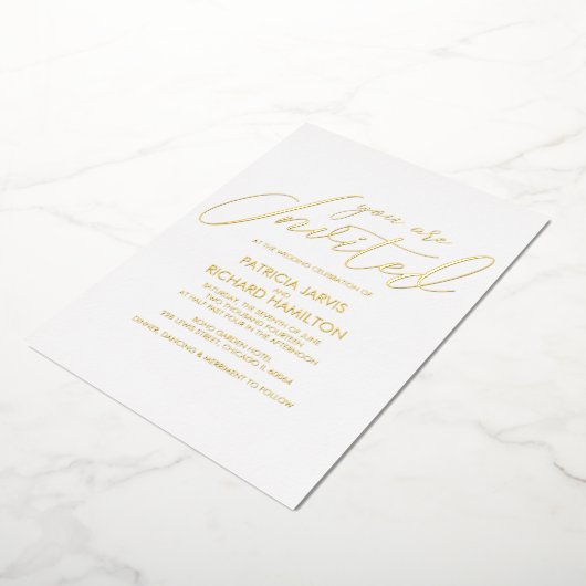 Invitation En Aluminium Mariage élégant et simple (Rotation)