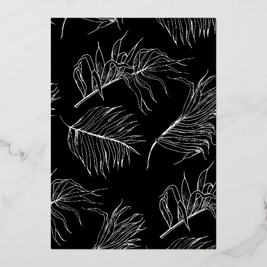 Invitation En Aluminium Mariage élégant et simple (Verso)