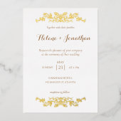 Invitation En Aluminium Mariage élégant floral moderne élégant (Recto)