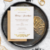 Invitation En Aluminium Mariage élégant floral moderne élégant