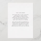 Invitation En Aluminium Mariage élégant Helen Classic (Verso)