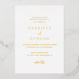 Invitation En Aluminium Mariage Élégant Intemporel