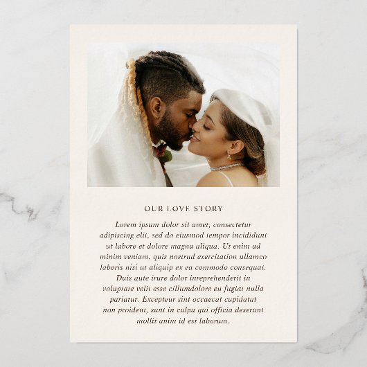 Invitation En Aluminium Mariage élégant ivoire classique Enregistrer la da (Verso)