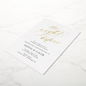 Invitation En Aluminium Mariage Élégant La Nuit Avant Le Dîner De Répétiti (Rotation)