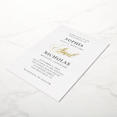 Invitation En Aluminium Mariage élégant or calligraphie classique script (Rotation)