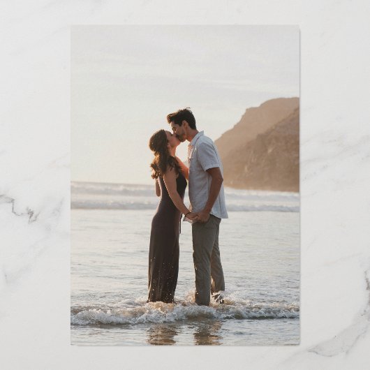 Invitation En Aluminium Mariage élégant Peach moderne (Verso)