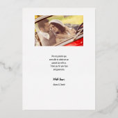 Invitation En Aluminium Mariage Élégant Photo Merci Script Moderne (Verso)