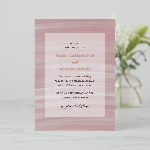 Invitation En Aluminium Mariage Élégant Rose Chic Côté Mer
