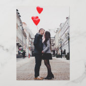 Invitation En Aluminium Mariage Élégant Simple Photo Moderne (Verso)