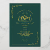 Invitation En Aluminium Mariage Emerald (Recto)