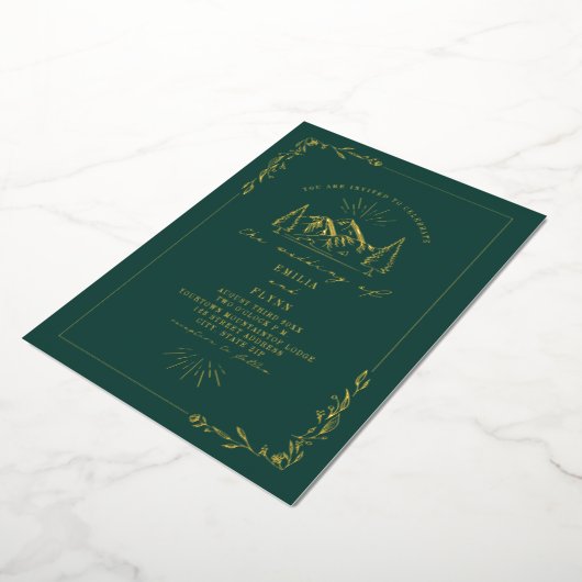 Invitation En Aluminium Mariage Emerald (Rotation)