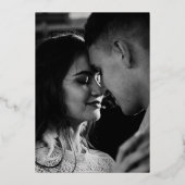 Invitation En Aluminium Mariage Emerald Gold Géométrique vintage (Verso)