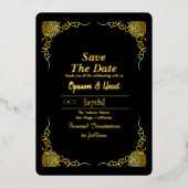 Invitation En Aluminium Mariage en acrylique transparent Enregistrer la da (Recto)