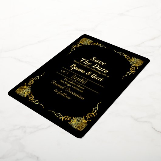 Invitation En Aluminium Mariage en acrylique transparent Enregistrer la da (Rotation)