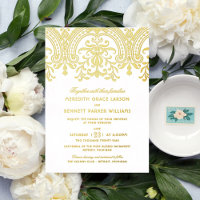 Mariage en Damas doré Vintage