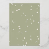 Invitation En Aluminium Mariage en fleurs blanches Élégant Script Gold (Verso)