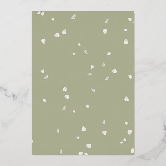 Invitation En Aluminium Mariage en fleurs blanches Élégant Script Gold (Verso)