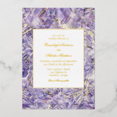 Invitation En Aluminium Mariage en pierre à spinel Euphoria violet (Recto)