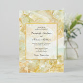 Invitation En Aluminium Mariage en pierre de Cristal de Champagne (Debout devant)