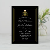 Invitation En Aluminium Mariage Entwin Rings (Debout devant)