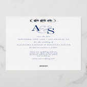 Invitation En Aluminium Mariage étoile céleste Enregistrer la date (Verso)