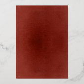 Invitation En Aluminium Mariage Eucalyptus Boho de Bourgogne Rouge rose (Verso)